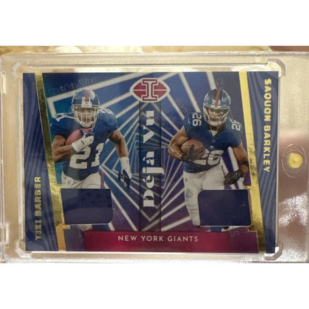 2023 Panini Illusions - déjà vu #DV-BB Saquon Barkley, Tiki Barber